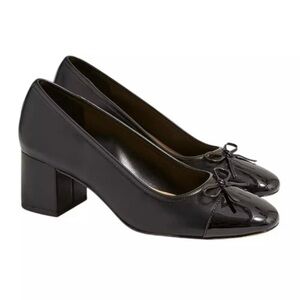 J. Crew Black Patent Leather Block Heels